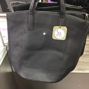 Black leather purse